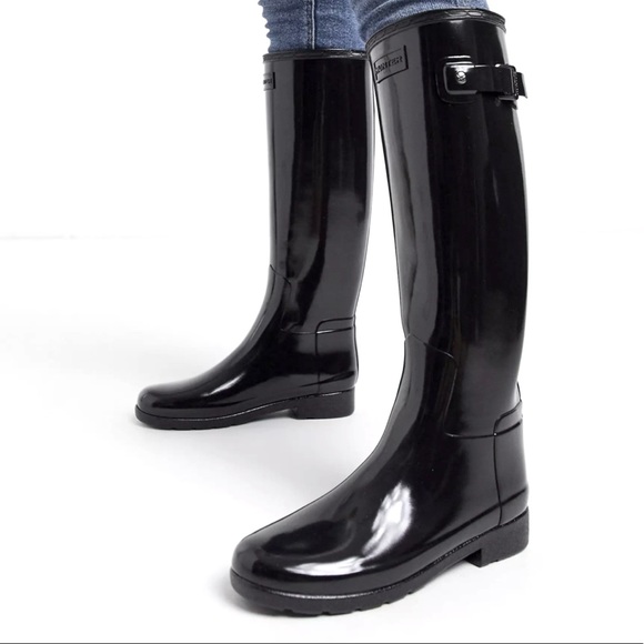 Hunter Shoes - Brand NEW! Never worn Hunter tall rain boots in black gloss!